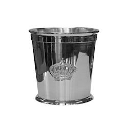 Champagne cooler or flower pot with crown plated with silver