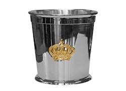 Champagne cooler or flower pot with crown in brass