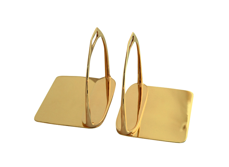 Bookends in the shape of stirrups, brass, par