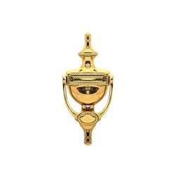 Door knocker, urn, in brass
