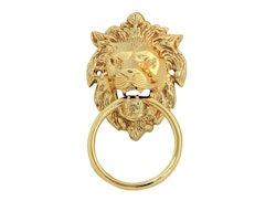 Door knocker in the shape of a lion&#39;s head, smaller