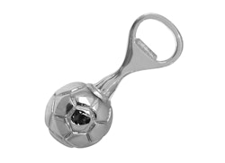 Flaschenöffner / Kapselöffner von Gusums Brass in Form eines Fußballs aus vernickeltem Messing