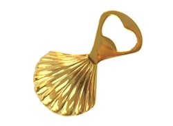 Flaschenöffner / Kapselöffner in Form von Muscheln aus massivem Messing von Gusums Brass