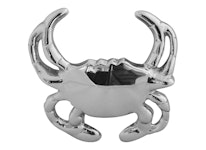 Bottle opener in the shape of a crab in nickel-plated brass