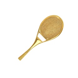 Bottle opener in the shape of a tennis racket