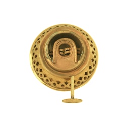 Burner for oil / kerosene lamp in polished brass
