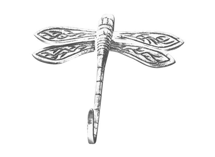 Dragonfly hook, 15 cm, in nickel-plated brass