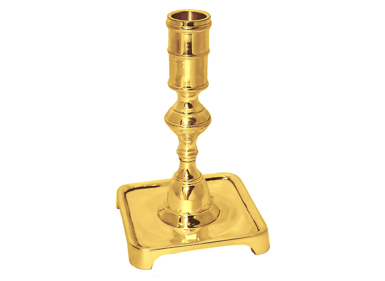 Candlestick in brass, classic model, from Gusums Messing