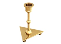 Candlestick with triangular base. Design Fredrik Stromblad