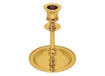 Candlestick, round, brass from Gusums Messing