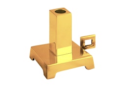 Miniatyr av nattljusstake i mässing, slät fot, Gusums Messing