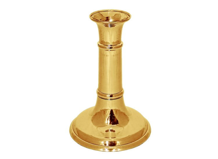 Candlestick, brass, trumpet shaped from Gusums Messing