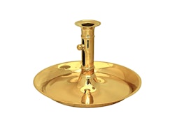 Night candlestick with large base plate, Gusums Messing