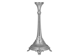 Ljusstake, 30 cm, replik av tidigt 1900-tal, i nysilver, från Gusums Messing