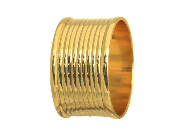 Napkin ring, brass, chiseled, with border