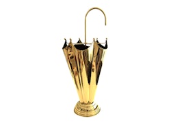 Umbrella stand in polished brass