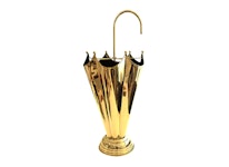 Umbrella stand in polished brass