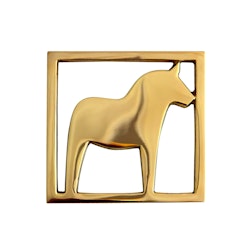 Pot base in brass in shape of Swedish Dala horse, 20 cm x 20 cm