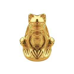 Frosch, sitzend, Messing, 5 cm