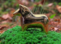 Swedish Dala horse in brass, 10 cm, by Gusums Messing