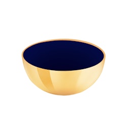 Bowl in brass, enamelled inside in blue from Gusums Messing