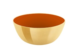 Bowl in brass, enamelled orange, 7 cm in diameter from Gusums Messing