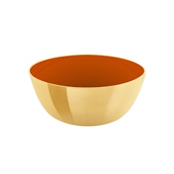 Bowl in brass, enamelled orange, 7 cm in diameter from Gusums Messsing