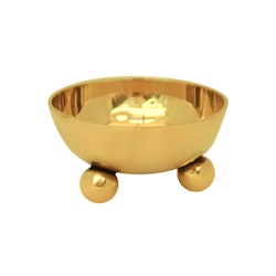 Small bowl in brass, on three ball feet from Gusums Messing