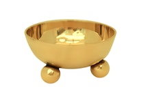 Small bowl in brass, on three ball feet from Gusums Messing