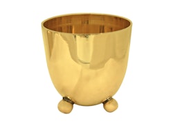 Small high bowl on ball feet, from Gusums Messing