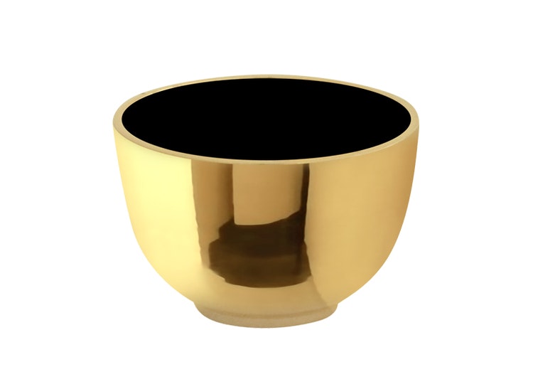 Bowl in brass, enamelled black, 4.5 cm from Gusums Messing