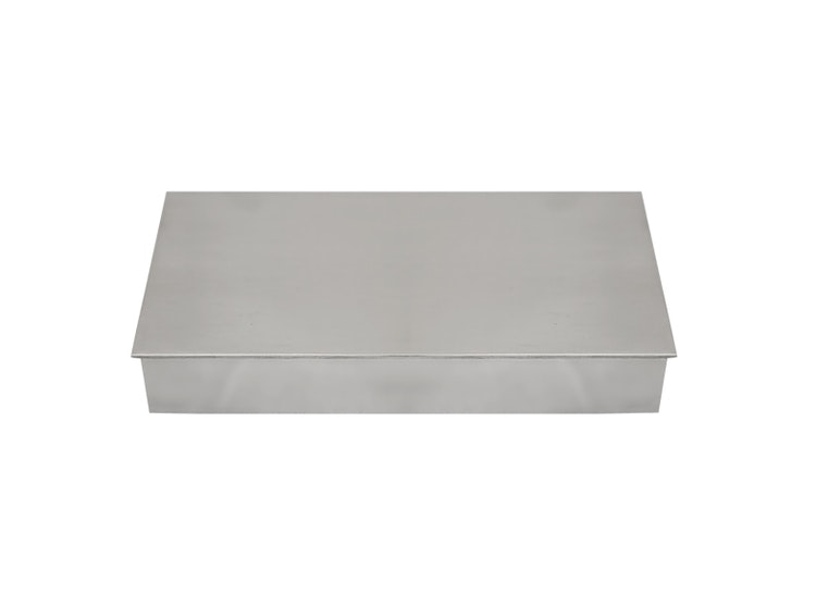 Box in pewter, rectangular, larger from Munka Sweden, design Fredrik Strömbladd