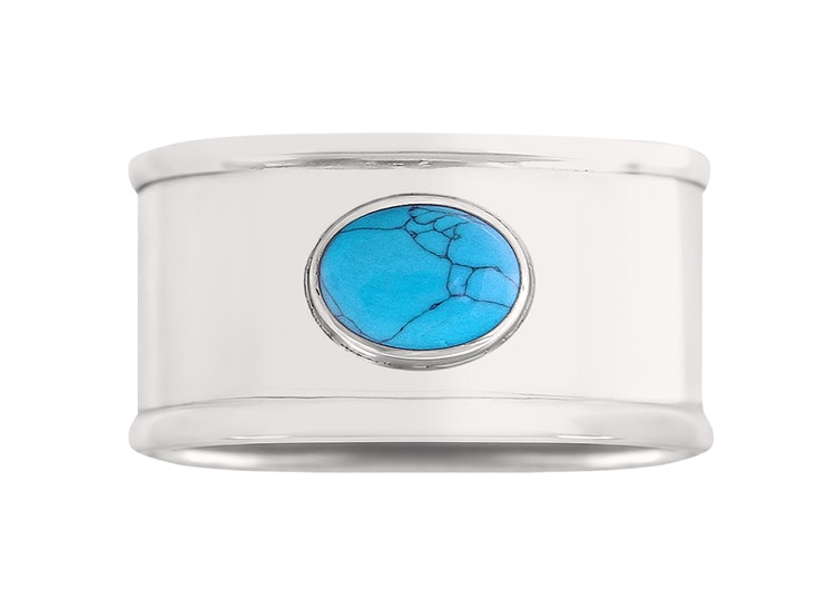 Napkin ring with light blue Turquoise