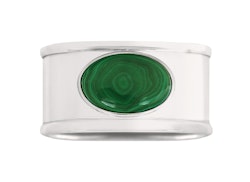 Napkin ring with Malachite stone