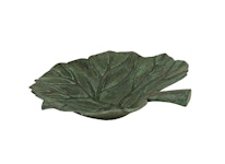 Barrel, large, for fountain, in shape of leaf, made of bronze