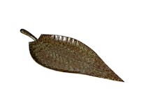Teller, Blech handbemalt, 40 cm, hartlackiert, moosgrün