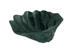 Coquillage en aluminium patiné vert de dimensions 35x25x7 cm de Mr Fredrik