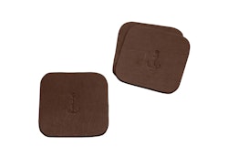 Coaster in leather with anchor motifs