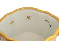 Outer pot in porcelain, yellow flowers
