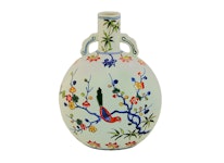 Pilgerflasche mit Blumen und Vögeln, Ming-Dynastie