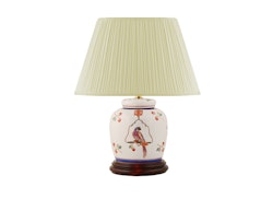 Lampfot i porslin, 17,5 cm, papegoja på gunga