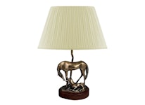 Lamp with horses