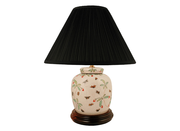 Lampfot i porslin, 17,5 cm, bär och bin