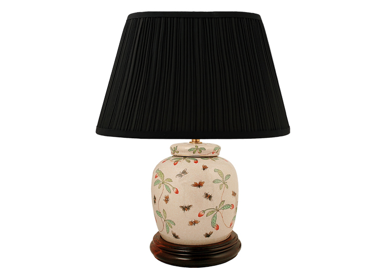 Lampfot i porslin, 17,5 cm, bär och bin
