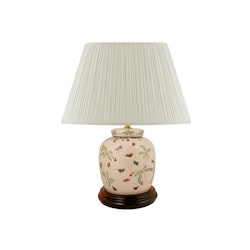 Porcelain lamp base, 17.5 cm, berries and bees