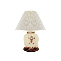 Porcelain lamp base, 17.5 cm, with Vasa coat of arms,  on a white background