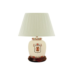 Porcelain lamp base, 17.5 cm, with Vasa coat of arms,  on a white background