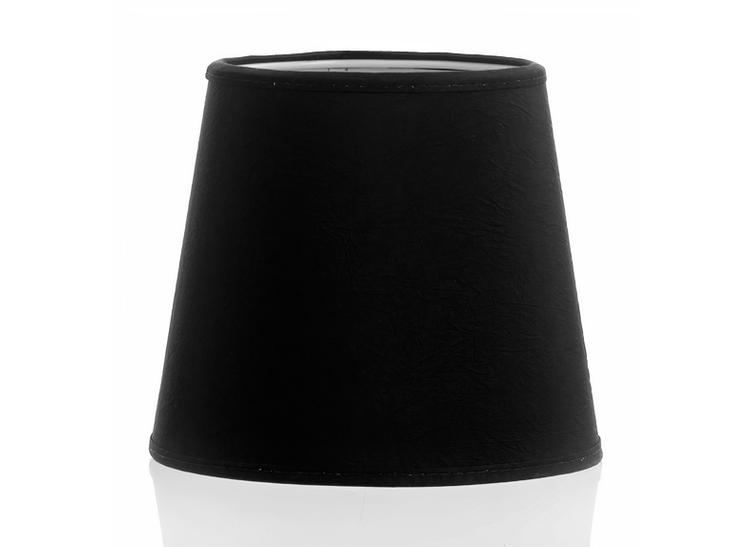 Lampshade in black chintz, 15 cm in diameter
