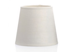 Lampskärm i benvitt linne,15 cm i diameter