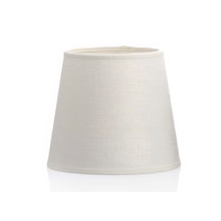 Lampshade in off-white linen, 15 cm in diameter